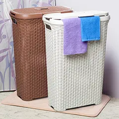 Кошик для білизни у ванну: купити плетений кошик з кришкою для ванни