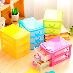 Купити міні комод настільний пластиковий з ящиками (органайзер) в спальню або в шафу