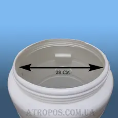 Бочка пластикова харчова біла бідон 20л широка горловина для солінь, меду, молока в Україні