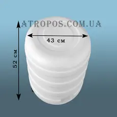 Бочка пластикова харчова біла низька бідон 60л широка горловина для молока та води в Україні