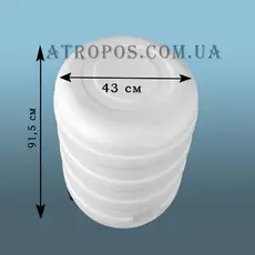 Бочка пластиковая пищевая белая бидон 100л широкая горловина для вина и воды в Украине