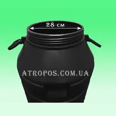 Бочка пластикова технічна чорна низька бідон 60л широка горловина в Україні