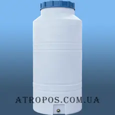 Емкость пластиковая пищевая вертикальная узкая 200л белая накопительный бак для воды в квартире в Украине