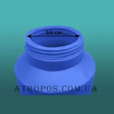 Емкость пластиковая пищевая вертикальная узкая 500л синяя бак для питьевой воды с краном в Украине