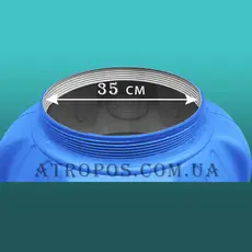 Емкость пластиковая пищевая трехслойная вертикальная 750л синяя для сада дачи и огорода в Украине