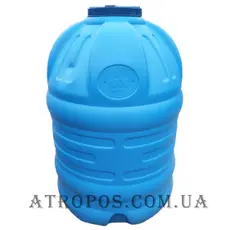 Емкость пластиковая пищевая трехслойная вертикальная 1000л синяя низкая бак для полива в Украине