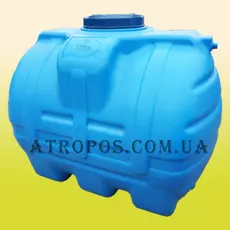 Емкость пластиковая пищевая трехслойная горизонтальная 1000л синяя кубовая бочка с ребром жесткости в Украине