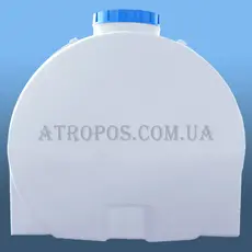 Емкость пластиковая пищевая горизонтальная круглая 3000л синяя бочка усиленная с ребрами жесткости в Украине