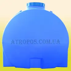 Емкость пластиковая пищевая горизонтальная круглая 3000л синяя бочка усиленная с ребрами жесткости в Украине