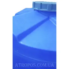 Емкость пластиковая пищевая вертикальная 1000л низкая синяя  кубовый бак для воды для дачи в Украине