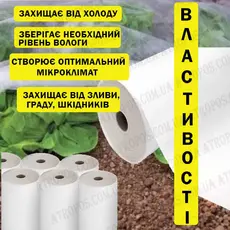Агроволокно укрывное белое 17гр/м2 1,6x100 м/п \