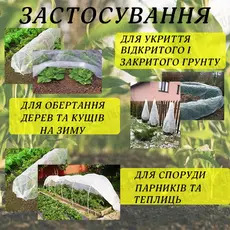 Агроволокно укрывное белое 19гр/м2 1,6x100м \