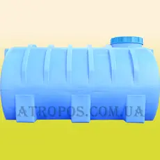 Емкость пластиковая пищевая горизонтальная круглая 1500л бочка с ребрами жесткости 1.5 куба в Украине