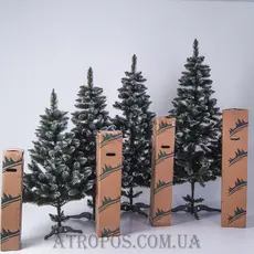 Ялинка новорічна штучна декоративна ялина Лідія зелена з білими кінчиками 1,0м в Україні