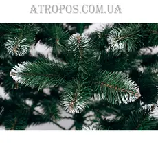 Ялинка новорічна штучна декоративна ялина Лідія зелена з білими кінчиками 1,5м в Україні