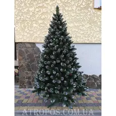 Ялинка новорічна штучна ялина Різдвяна Елітна ягода біла з шишками 1,8м в Україні