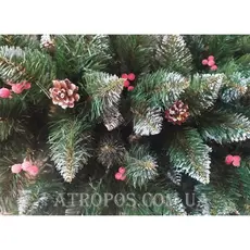 Ялинка новорічна штучна ялина Різдвяна Елітна ягода червона з шишками 2,2м в Україні
