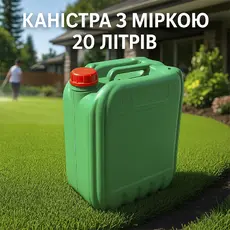 Канистра пластиковая 20л с меркой цвет ЗЕЛЕНЫЙ в Украине